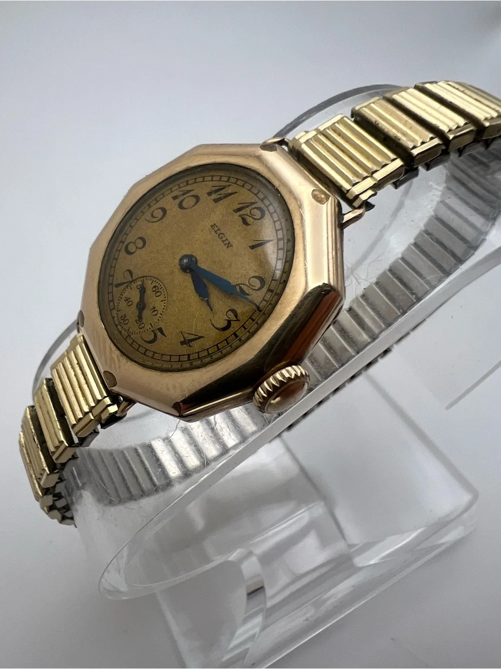 Elgin vintage mechanical watch runs good 10kt gf